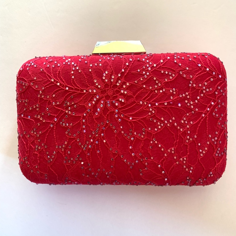 Beaded Bag/Clutch.Tadashi Shoji. Removable Chain Shoulder Strap. NWT